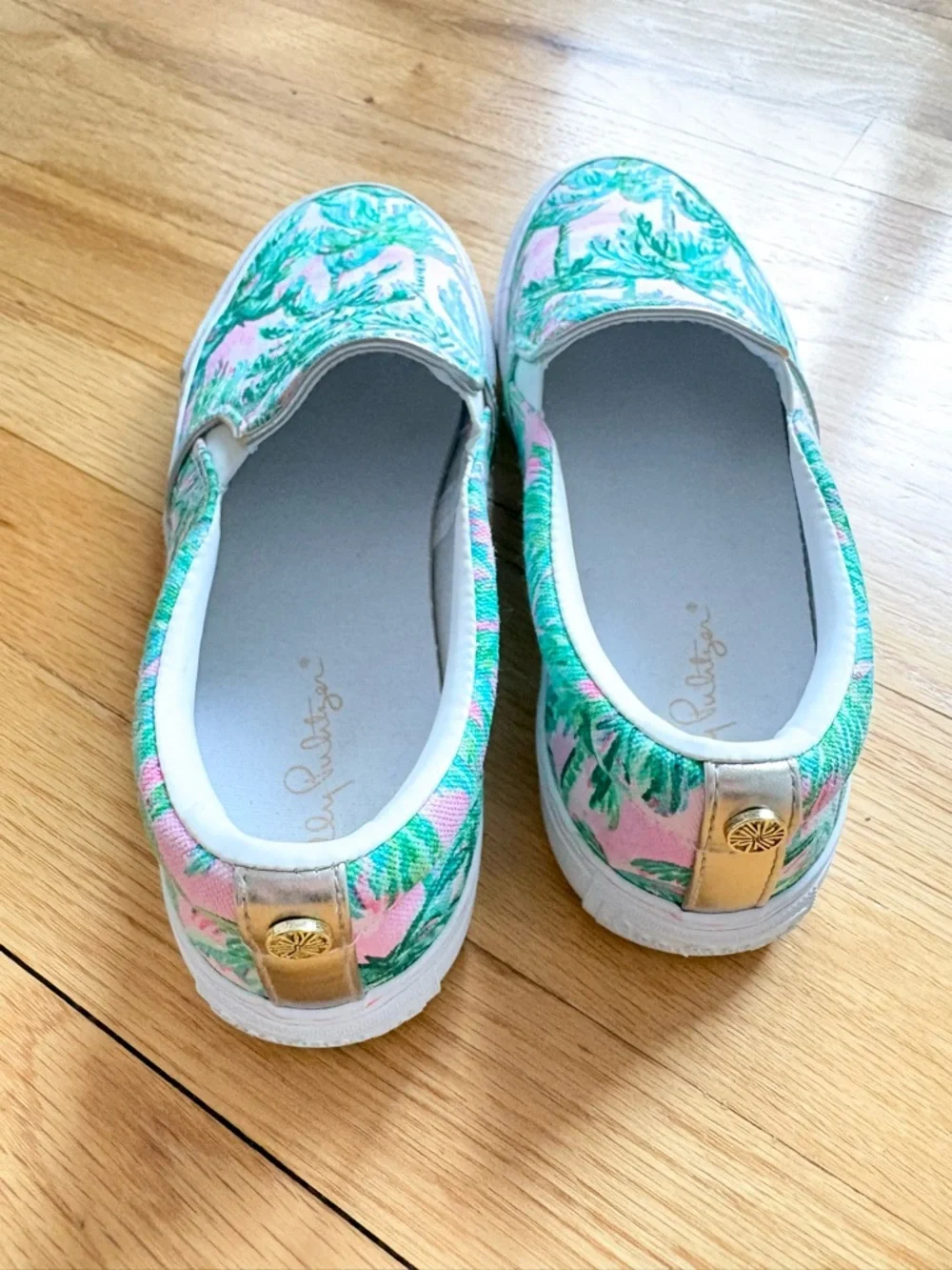Lilly Pulitzer Julie Palm Tree Sneaker Size 8 - Picture 3 of 6